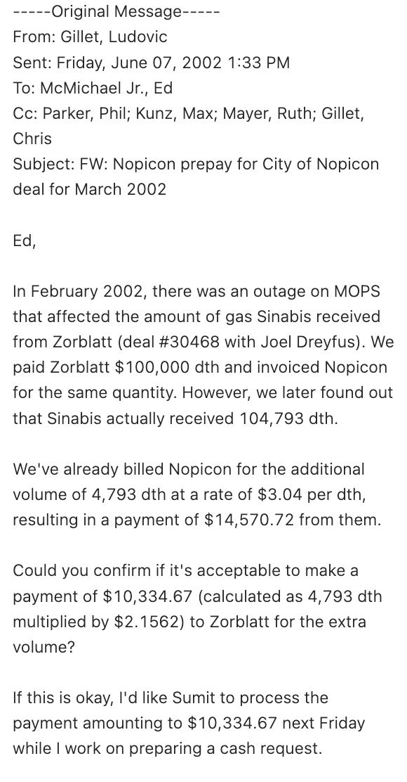 image of a outlook email